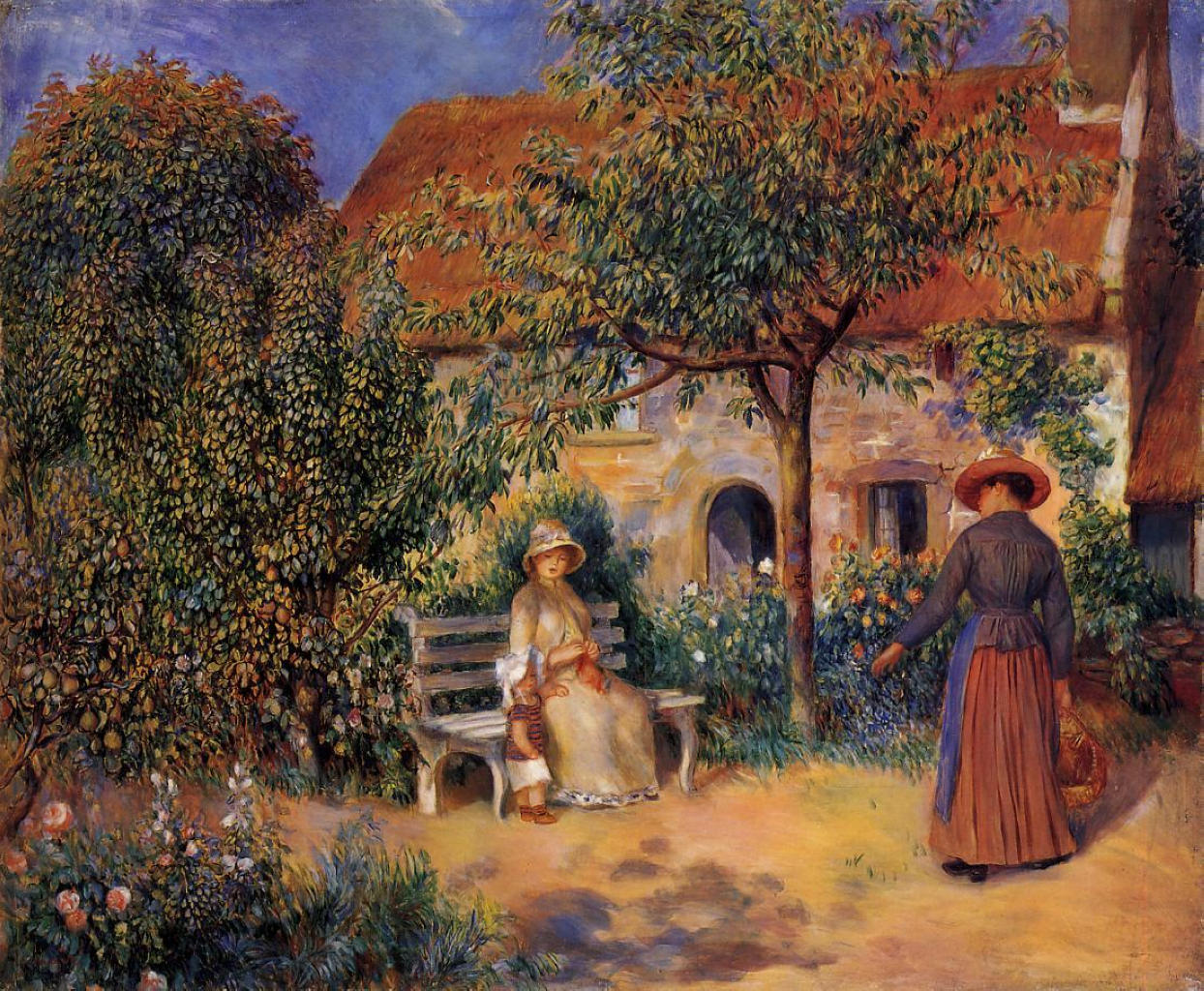 Garden scene in Brittany 1886